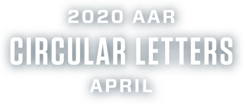 2020 AAR April Circular Letters