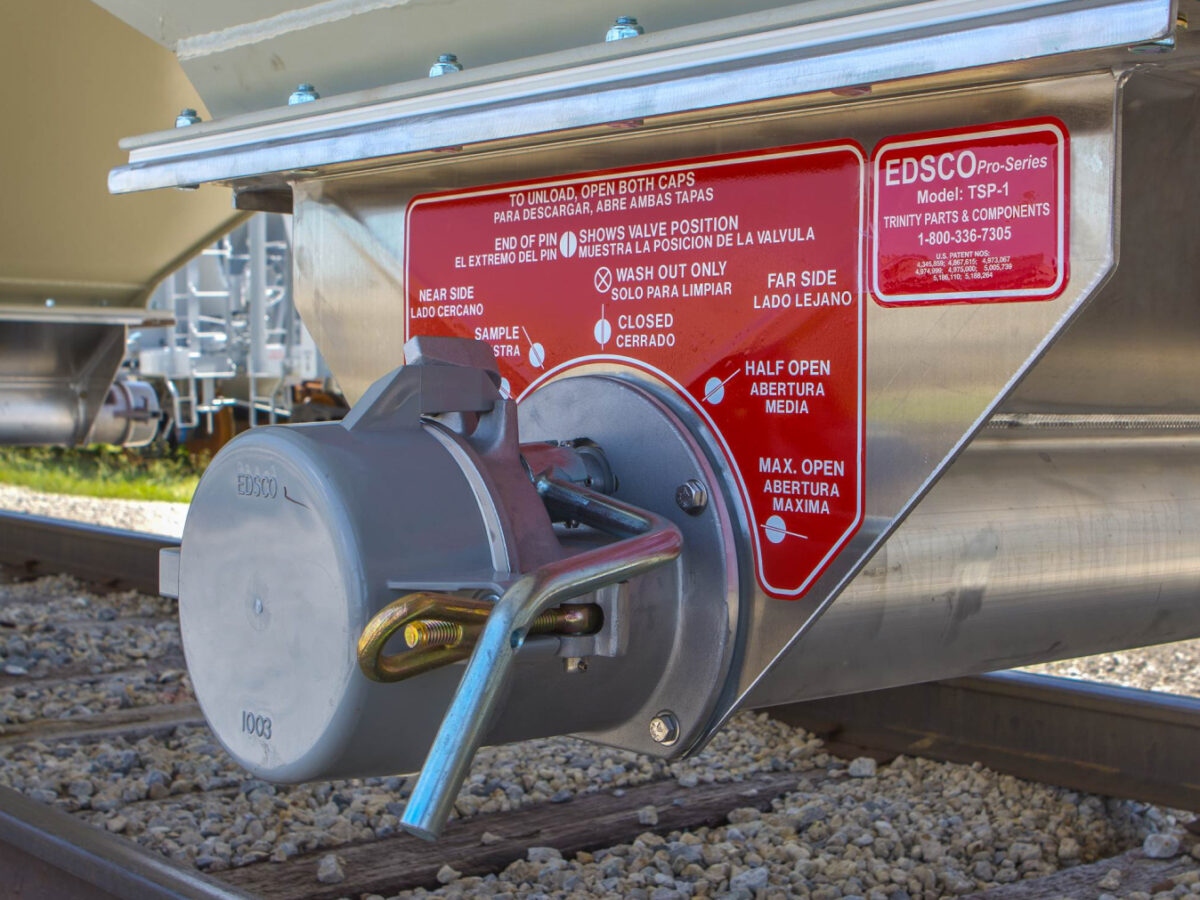 A new railcar part is ready for installation