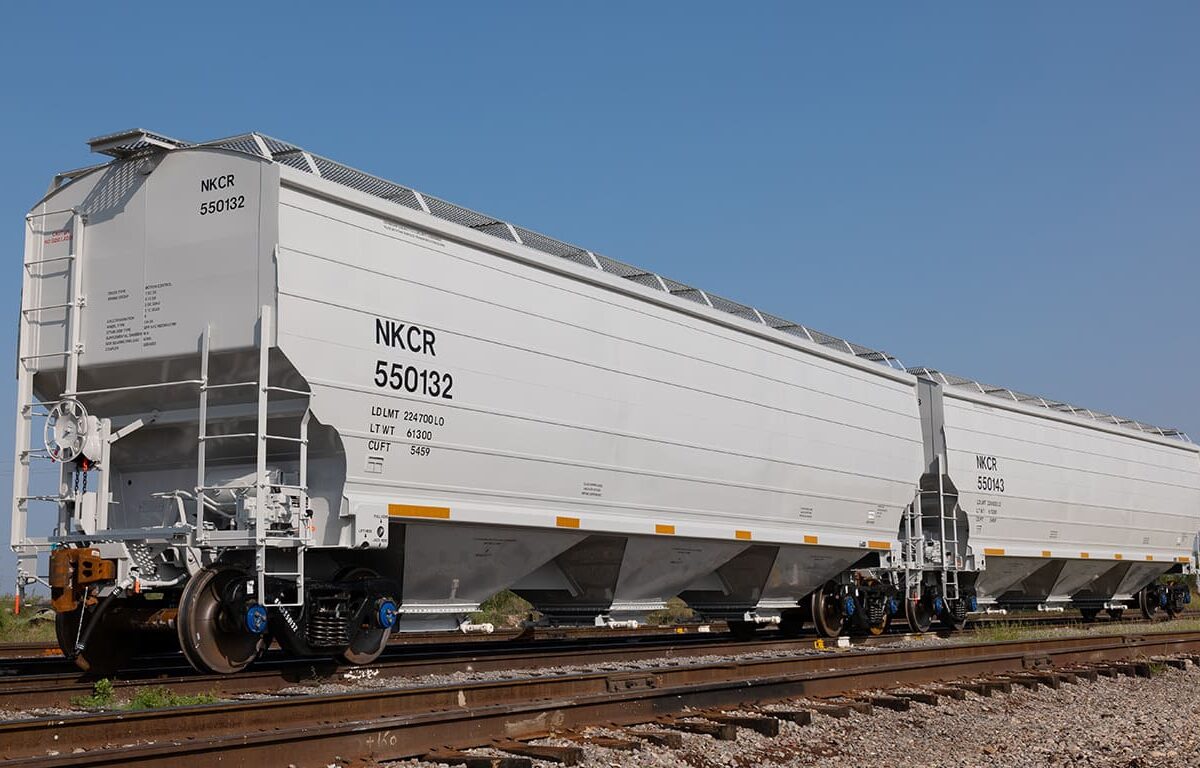 A 5,459-cubic-foot covered hopper
