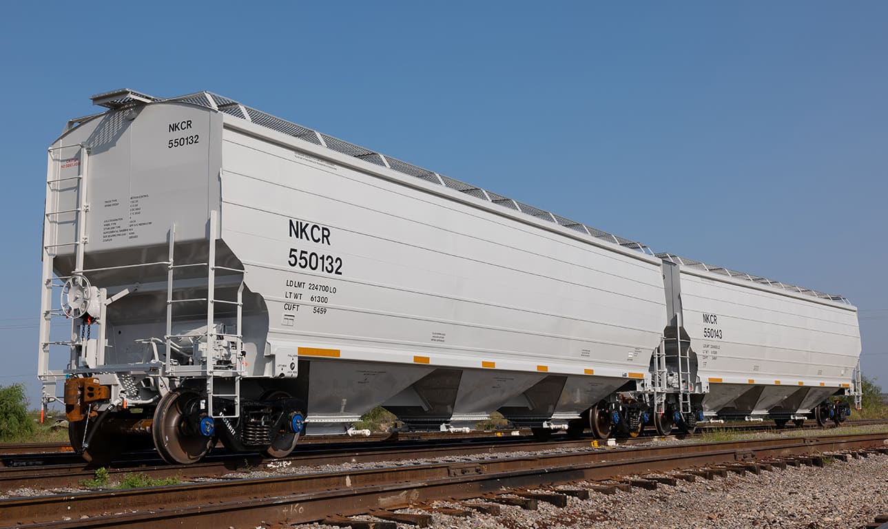 A 5,459-cubic-foot covered hopper