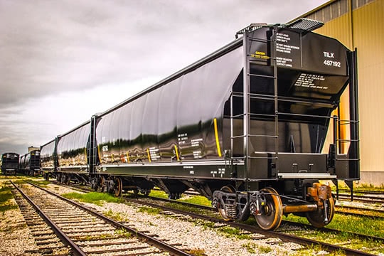 A 4,871-cubic-foot covered hopper