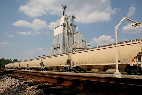 A 5,204-cubic-foot covered hopper