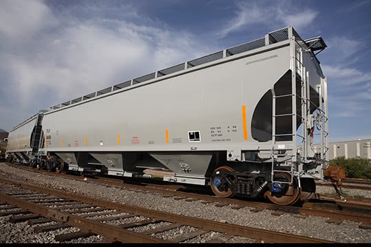 A 5,461-cubic-foot covered hopper