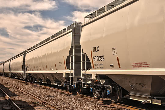 A 5,791-cubic-foot covered hopper