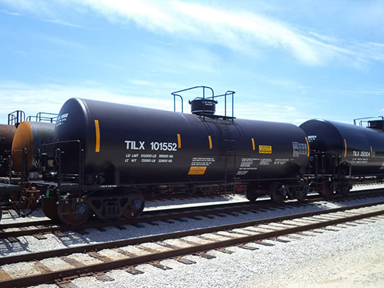 A 14,207-gallon tank car