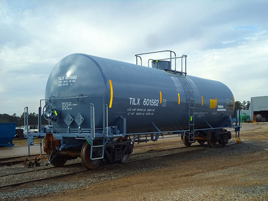 An 18,063-gallon tank car