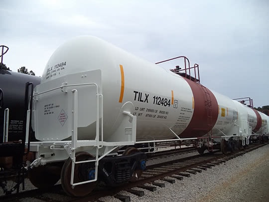 A 22,667-gallon tank car