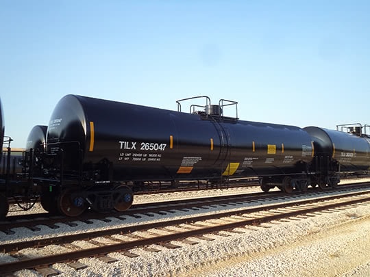 A 23,589-gallon tank car