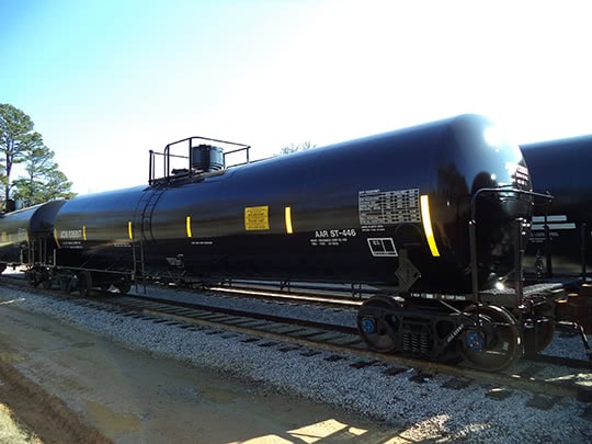 A 26,470-gallon tank car
