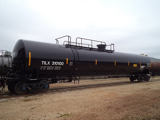 A 33,560-gallon tank car